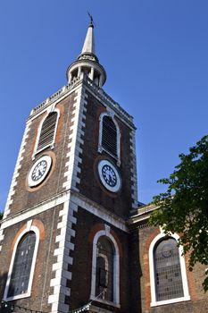St Mary's church located in Rotherhithe, London.