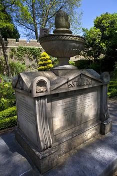 The tomb of William Bligh located at St Mary at Lambeth church (The Garden Museum) in London.