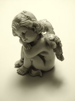 Macro of an angel sculpture
