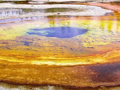 Colorful geothermal pools in Yellowstone National Park, USA