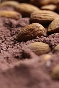 almonds in cacao