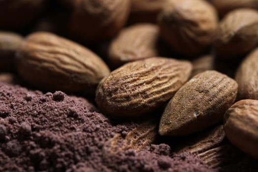 almonds in cacao