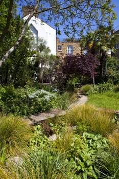 Bonnington Square Garden in London. The garden opened in 1994 on a bomb damaged area in the square and is managed and maintained by local residents.