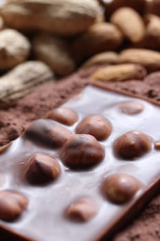 nut chocolate background