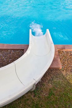 slider of swimming pool