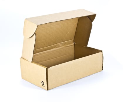 cardboard box on white background