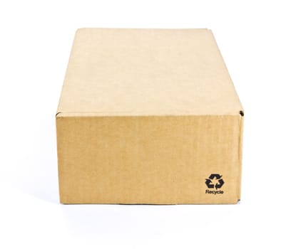 cardboard box on white background