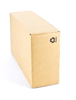 cardboard box on white background