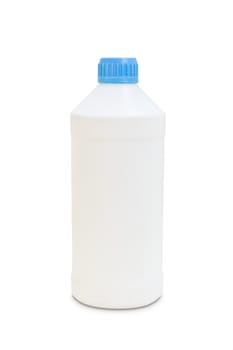 white plastic bottle isolated with clipping path
