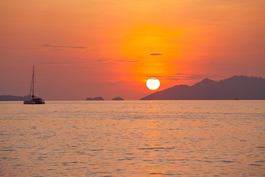 Sea and mountain. view of Thailand