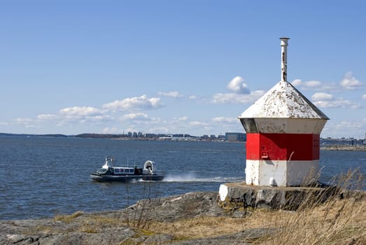 Old lighthouse on the island fortress of Suomenlinna.