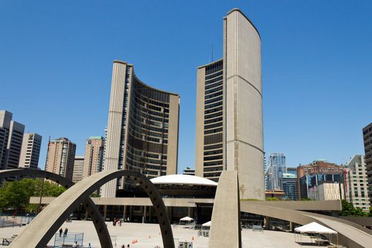 Toronto City Hall designed by Finnish architect Viljo Revell.