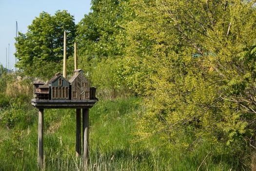 City replica birdhouse on Toronto's Harbourfront.