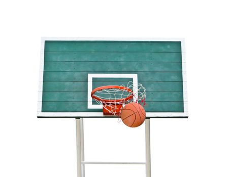 basketball hoop isolated against white background