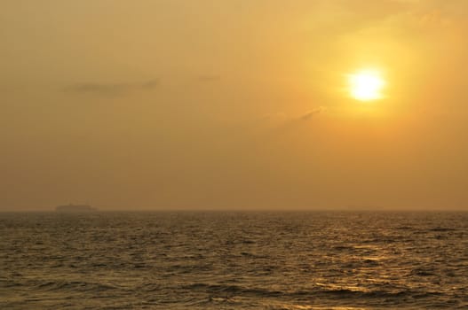 A beautiful sunset at the Indian Ocean