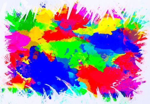 abstract watercolor splat on white background