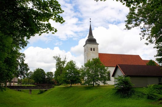 Estonia. Viljandi. Church in territory of old city