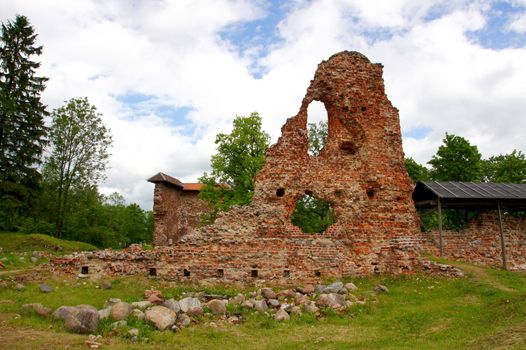  Estonia.Viljandi. Ruins of a castle . 13 century