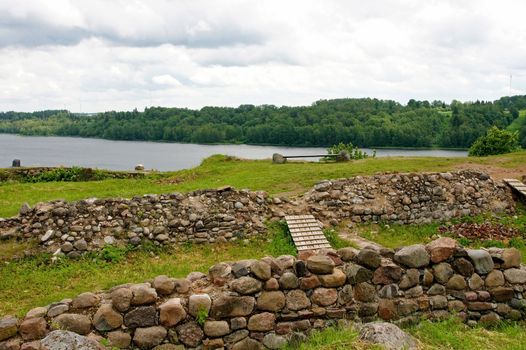  Estonia.Viljandi. Ruins of a castle . 13 century