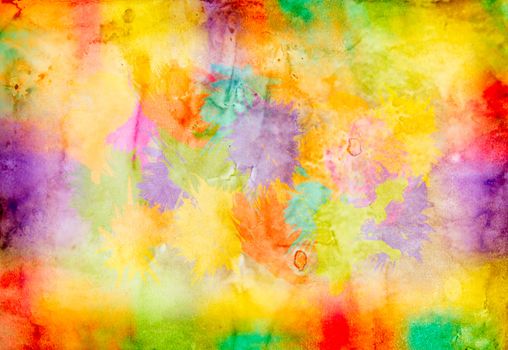 watercolor painting on grunge background