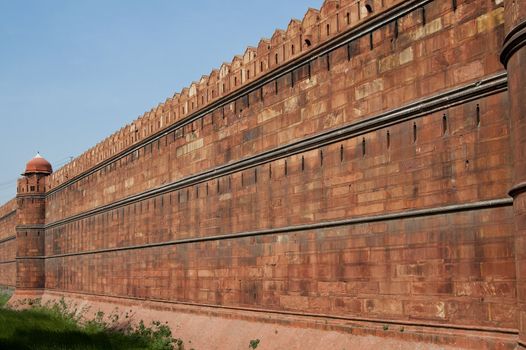 Famous Red Fort - Lal Qil'ah, UNESCO World Heritage Site in Delhi, India