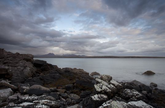 Beach on Gailoch peninsular over looking isle of skye