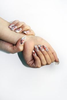 Beautiful female hands with manicure  