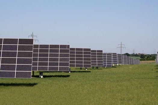 solar panels to generate electricity