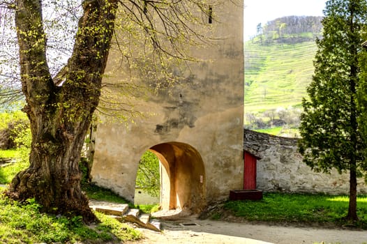 tower entrance to medieval city