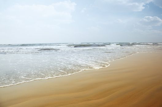 Colorful photo of the summer beach. Horizontal photo