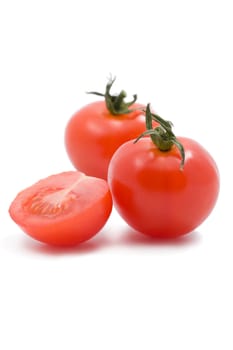 ripe tomatoes isolated