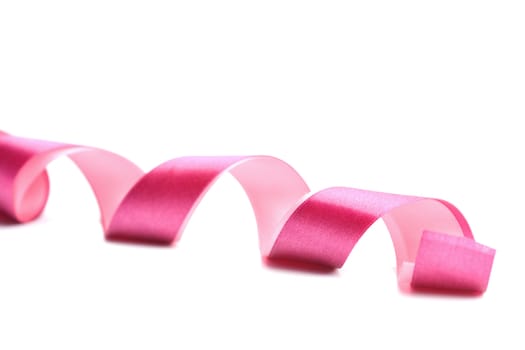 beautiful pink ribbon isolated