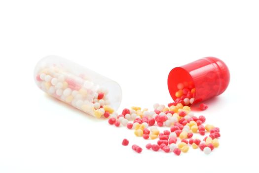 red and white capsule pill