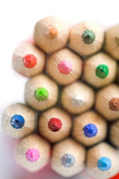 colored pencils isolated