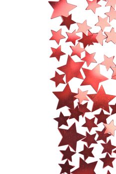 holiday red stars frame isolated