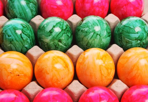 Easter eggs isolated against a white background with copy space
