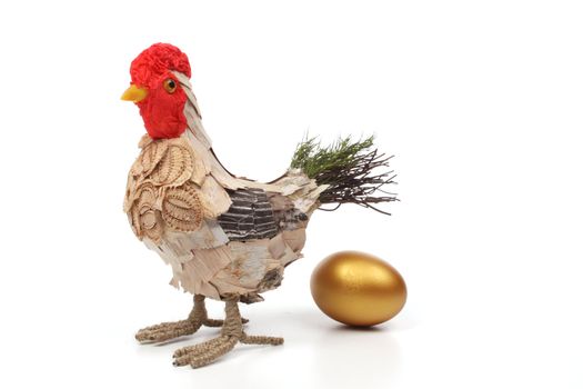 Colourful Easter concept against a white background
