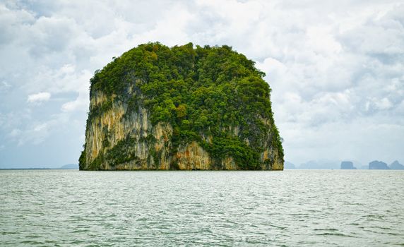Limestone Island in the Andaman Sea - a tropical landscape.