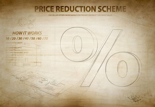 Illustration of a discount sign scheme