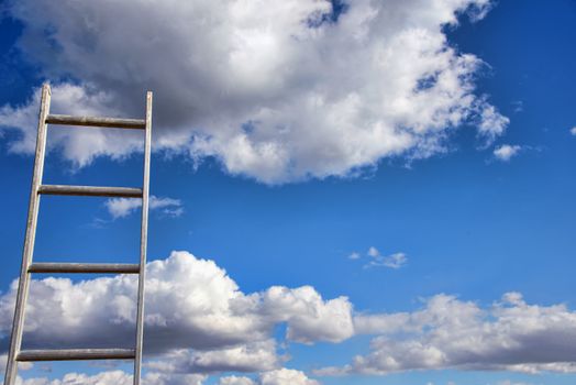 A ladder into the sky and clouds