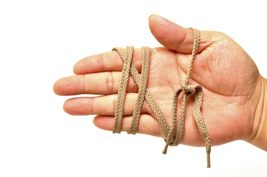Hand tied rope
