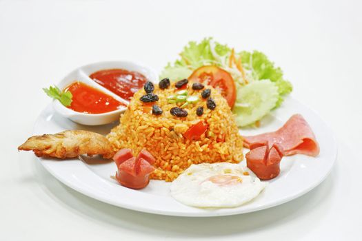 american rice fried thai food