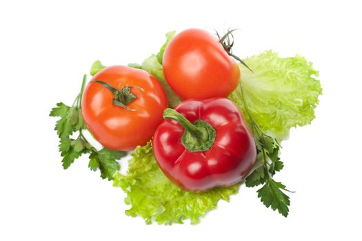 colorful fresh vegetables isolated
