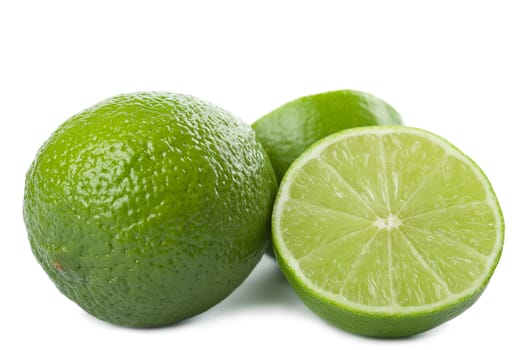 limes isolated over white

