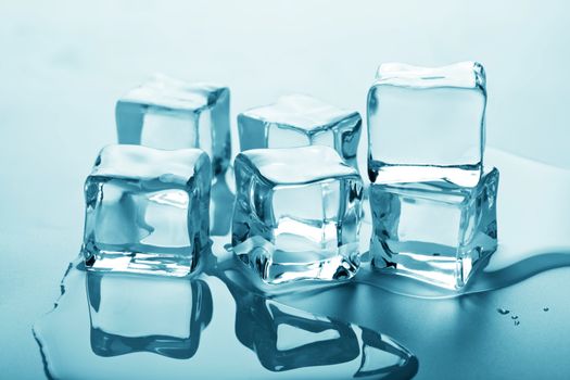 melting ice cubes
