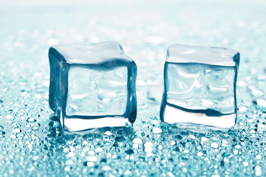 melting ice cubes

