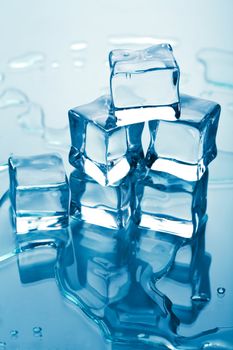 melting ice cubes
