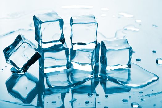 melting ice cubes
