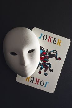 plaster mask and joker, the comparison in the search for truth.