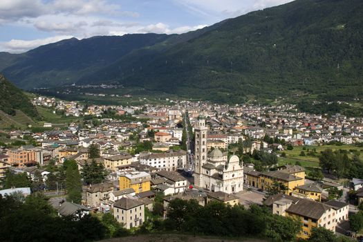 Italy, Tirano view from the above